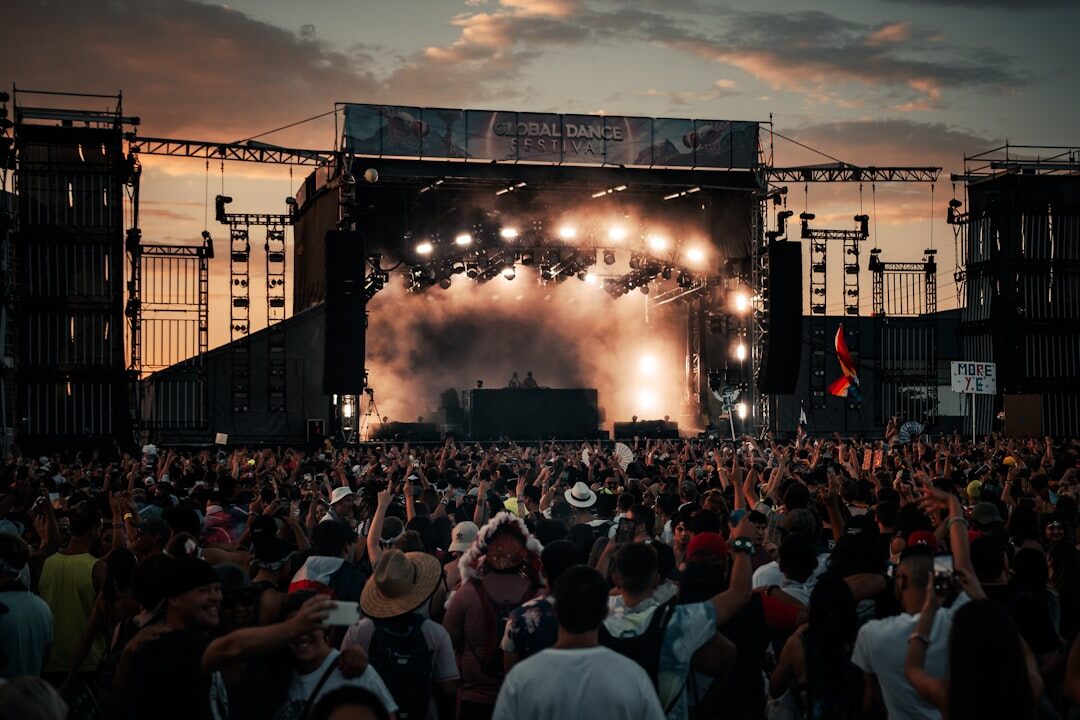 young people at music festival