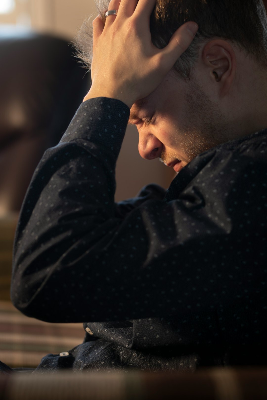 person facing hardship