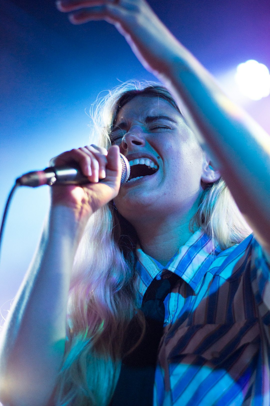 singer performing live